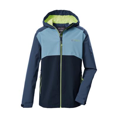 Funktionsjacke KILLTEC "KOS 147 BYS JCKT", Jungen, Gr. 128, blau (dunkelblau), Obermaterial: 100% Polyester.Futter: 100% Polyester, Jacken Funktionsjacke, Kinderjacke, wasserdicht, Colourblock, Teflon EcoElite™ imprägniert