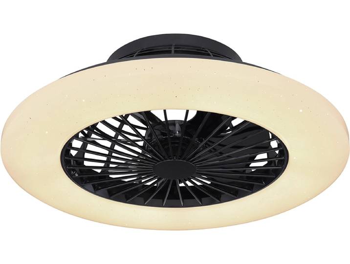 Deckventilator mit Beleuchtung TRAVO variable Intensität 50cm 30W schwarz