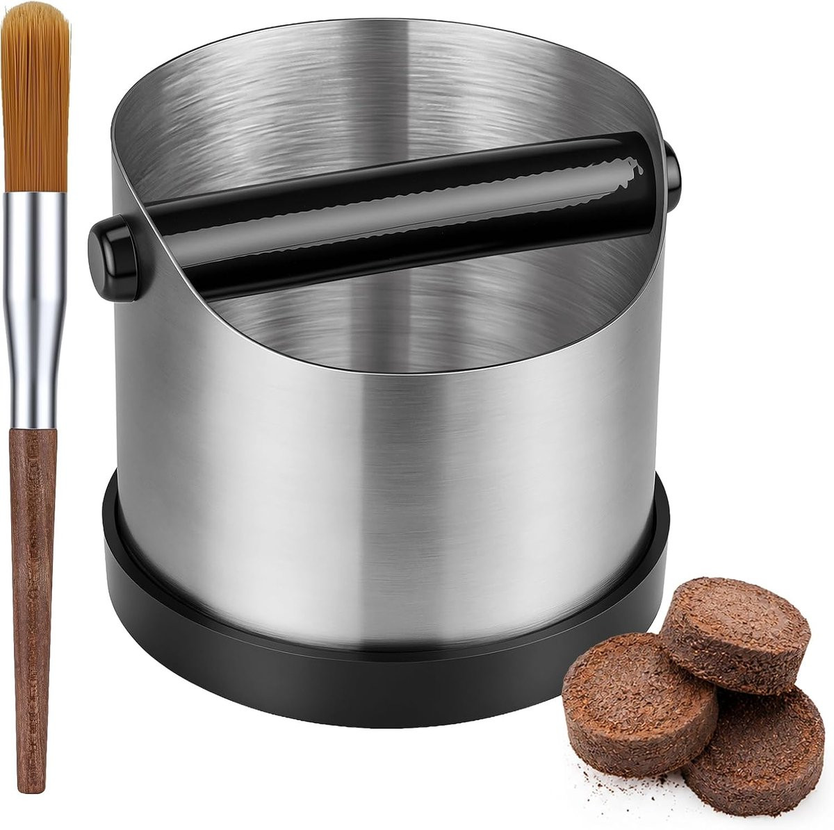 Knock Box Espresso Klopcontainer voor filterhouder, 700 ml, Roestvrij staal