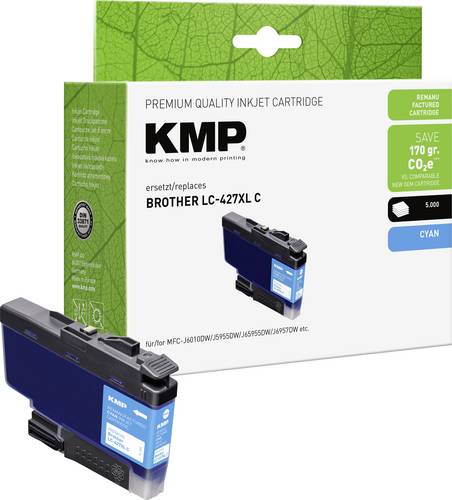 KMP Druckerpatrone ersetzt Brother LC427XLC Kompatibel Cyan 1551,4003
