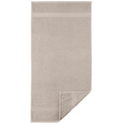 Badetuch EGERIA "Diamant", grau, B:70cm L:140cm, Frotteevelours, Obermaterial: 100% Baumwolle, Handtücher, Badetuch, Uni Programm mit schmaler Bordüre, 100 % Baumwolle