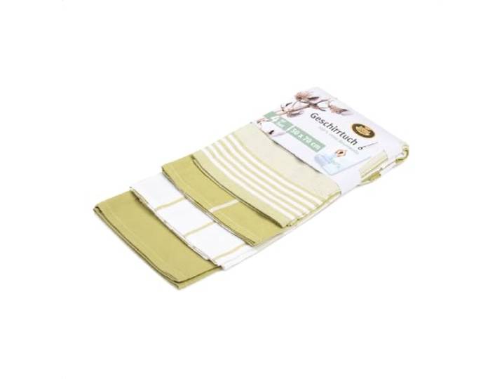 Gözze - Geschirrtuch-Set, 4-teilig, 100% Baumwoll-Jacquard-Stoff, hohe Materialdichte (200 g/m²), 50 x 70 cm - Lindgrün