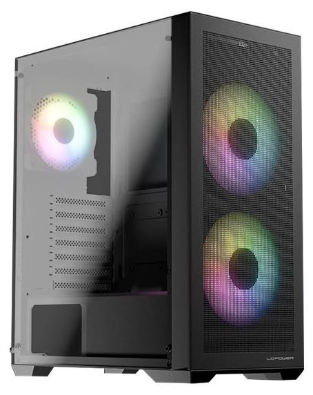 LC-Power LC-717B-ON LC-Power Geh Midi ATX Gaming 717B Meshwork L Dark
