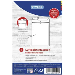 5x Stylex, Versandtasche + Luftpolstertasche, Luftpolstertasche Gr11 ws 3St (3 Stk.)