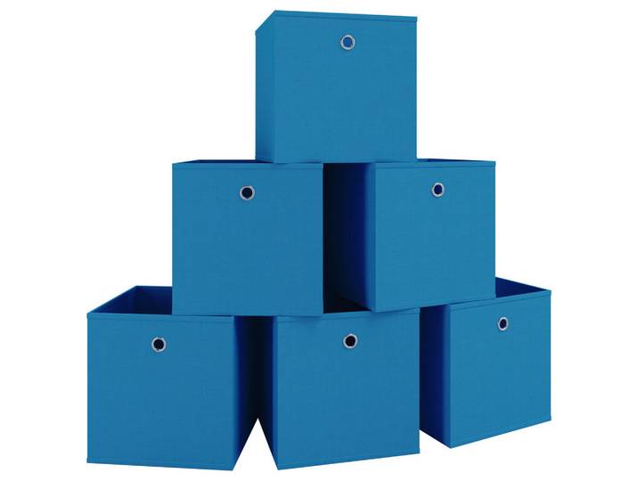 Mid.you Faltbox, Blau, Kunststoff, 27x28x27 cm, faltbar, Ordnen & Aufbewahren, Deko- & Aufbewahrungsboxen, Faltboxen