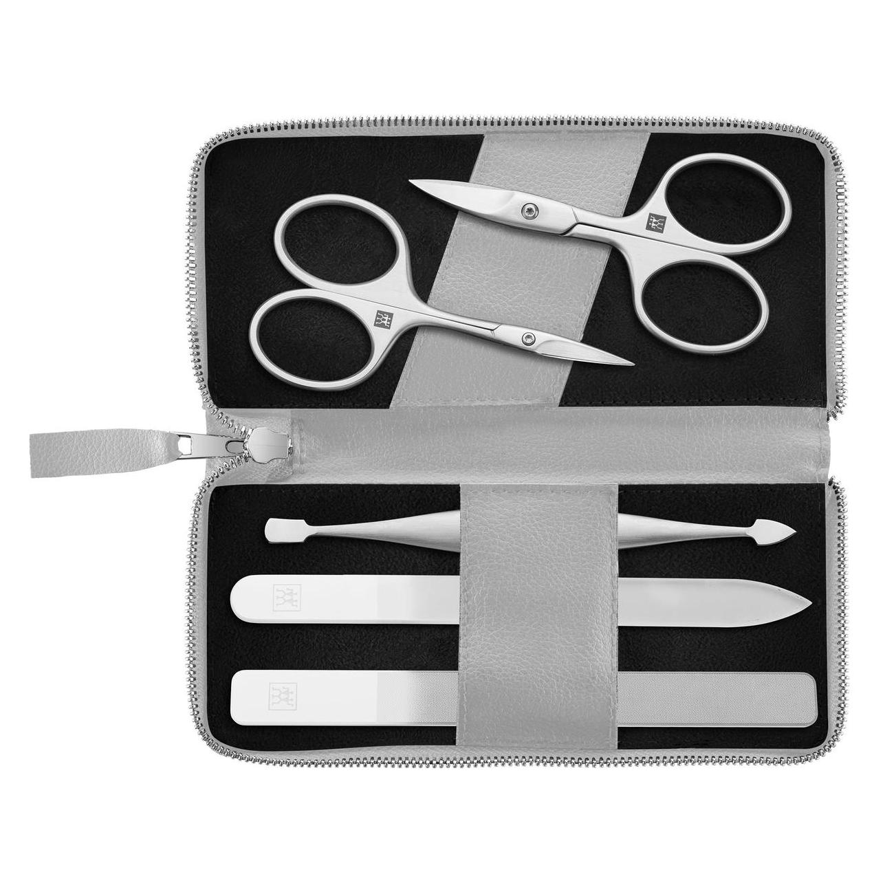 Zwilling 5tlg. Nagelpflege-Etui mit Nagel- und Hautschere grau (97003-005)