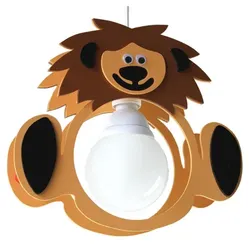 Elobra Pendelleuchte LÖWE LEO, Kinderzimmerleuchte, 1x E14, lachs ELO-127254