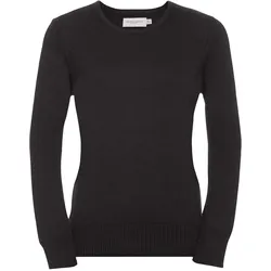 Russell Ladies' Crew Neck Knitted Pullover, black, S