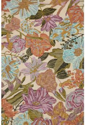 Alexander Home Evelyn Floral Bouquet Area Rug