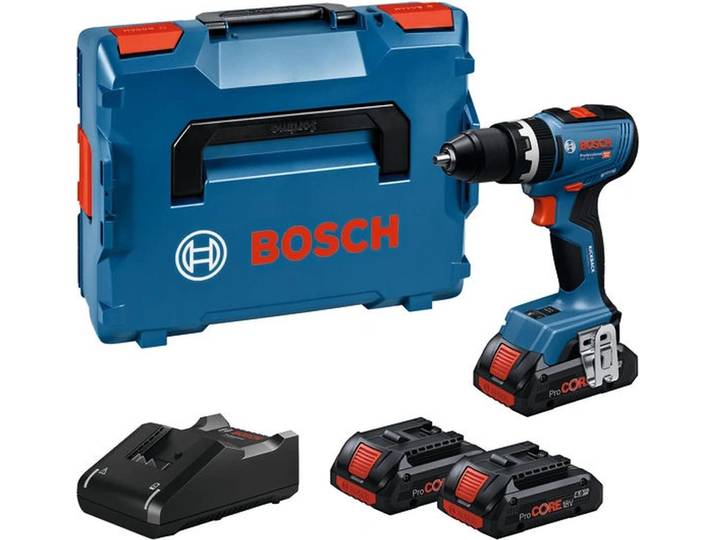 Perceuse à percussion professionnelle BOSCH GSB 18V-65 - 18V - 2 batteries ProCORE18V 4\,0Ah + chargeur