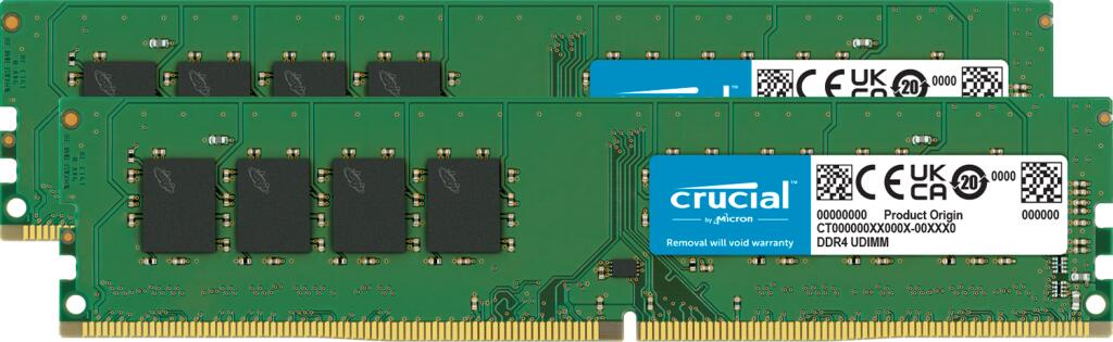 Crucial RAM 16GB (2x8GB) Kit DDR4 3200MHz UDIMM grün CT2K8G4DFRA32A