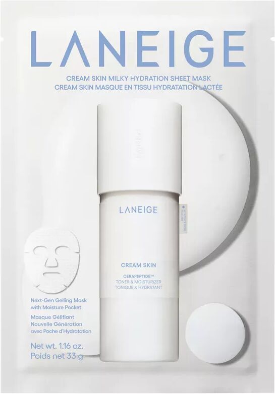 LANEIGE - Cream Skin Milky Hydration Sheet Mask - Hydratisierende, beruhigende Tuchmaske, 1 Stück