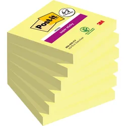 Post-it® Super Sticky Notes Haftnotizen extrastark gelb 4 Blöcke + GRATIS 2 Blöcke