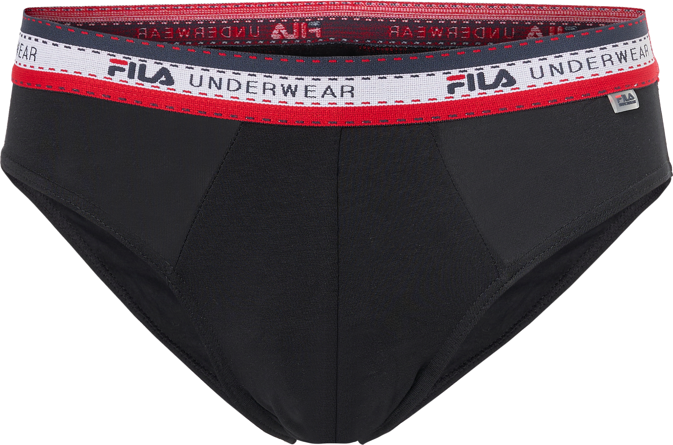 Slip FILA "MAN BRIEF", Herren, Gr. S, schwarz, Obermaterial: 95% Baumwolle, 5% Elasthan, unifarben, körpernah, Unterhosen Slip, mit feuchtigkeitsableitenden Eigenschaften schwarz S