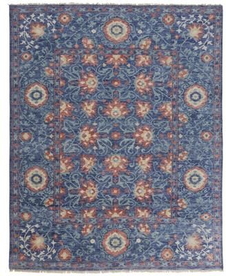 Grand Bazaar Bennet Hand Knotted Floral & Botanical Traditional Area Rug