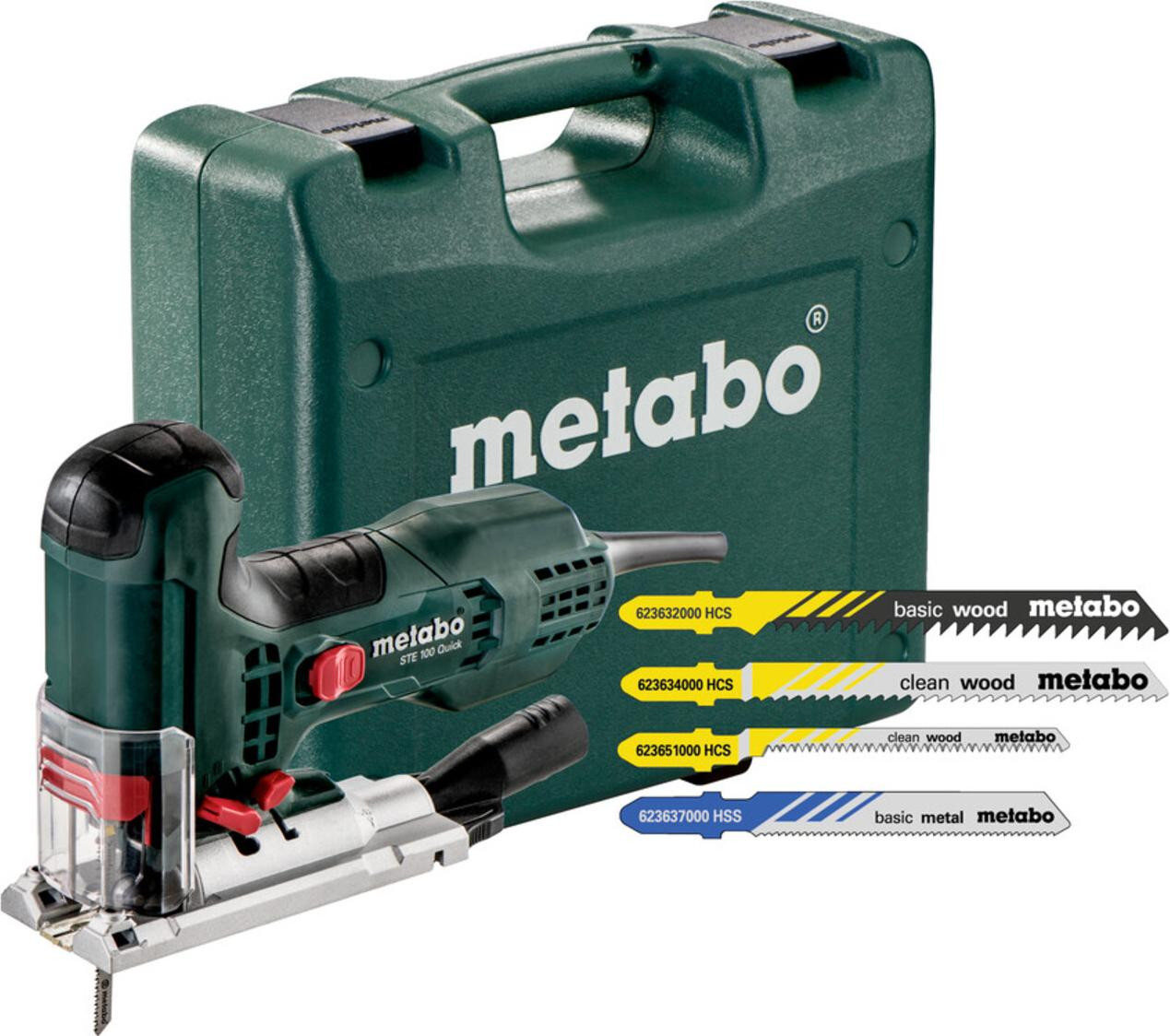 Metabo STE 100 Quick Decoupeerzaag - 710W - Groen - Inclusief 20 zaagbladen voor hout