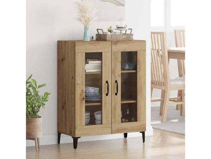 Moderne Buffet bahut pratique - Chêne artisanal - 69 5x34x90 cm - Commode salon @FR 8287