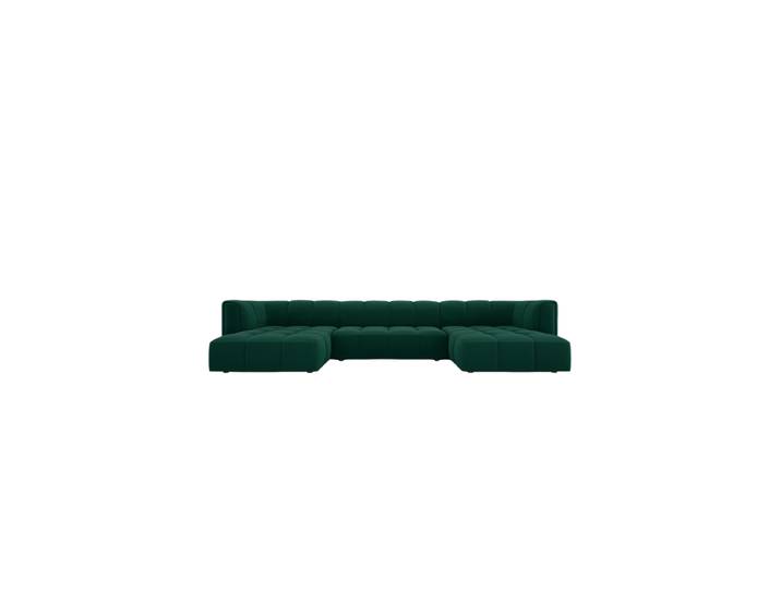 Design Panorama-Sofa Adams Samt Flaschengrün chosen by Bloomingloft