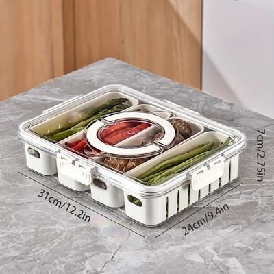 Inspire Essentials Rotating Snack Serving Tray With Lid b