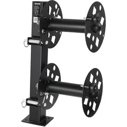 VEVOR Doppel-Schweißkabeltrommel, Schlauchtrommel mit 2 Leertrommel für 38,1m 70mm2 / 45,7m 50mm2 Schweißkabel, Manuelle Doppelschweißkabelrolle aus Stahl mit Sicherungsstift für Industrie Werkstatt