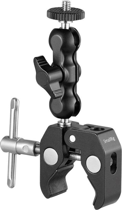 SmallRig 2164 - Multifunktionel Crab-Shaped Klemme m. Ballhead Magic Arm - Sort