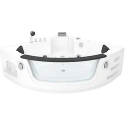 AcquaVapore Whirlpool Pool Badewanne Eckwanne Wanne W05R 140x140cm mit Radio und Farblicht