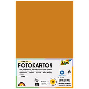 Folia Fotokarton 614/50 76, A4, terracotta, 300g/m², 50 Blatt