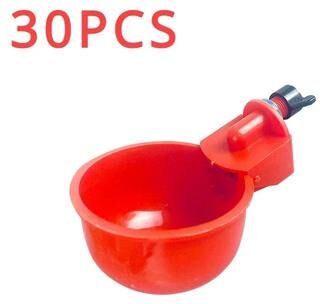 Inspired Living Automatic Poultry Waterer Cups Chicken Drinking Cups & Poultry Water Dispenser System 30pcs