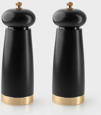 Taylor s Eye Witness Black & Gold 17.5cm Salt & Pepper Mills