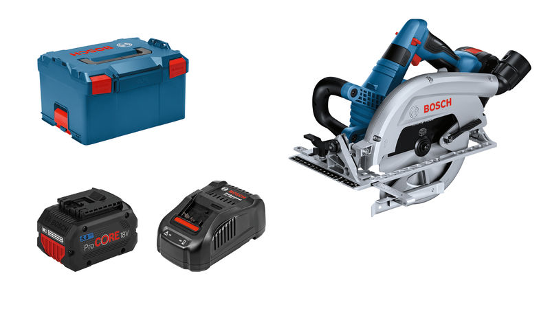 Bosch Akku-Kreissäge BITURBO GKS 18V-70 L, 2 x Akku ProCORE18V 06016B9002
