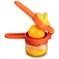 Joseph Joseph JuiceMax Plus Saftpresse mit Messbecher, Entsafter, Orange