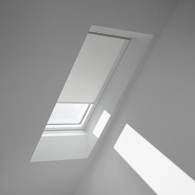 Verdunklungsrollo VELUX "DKL C06 1025SWL", weiß (weiß, weiß), C06, stufenlos positionierbar, Aluminium, Polyester, Rollos, Verdunklungsrollo, weiße Führungsschienen & Griffleiste