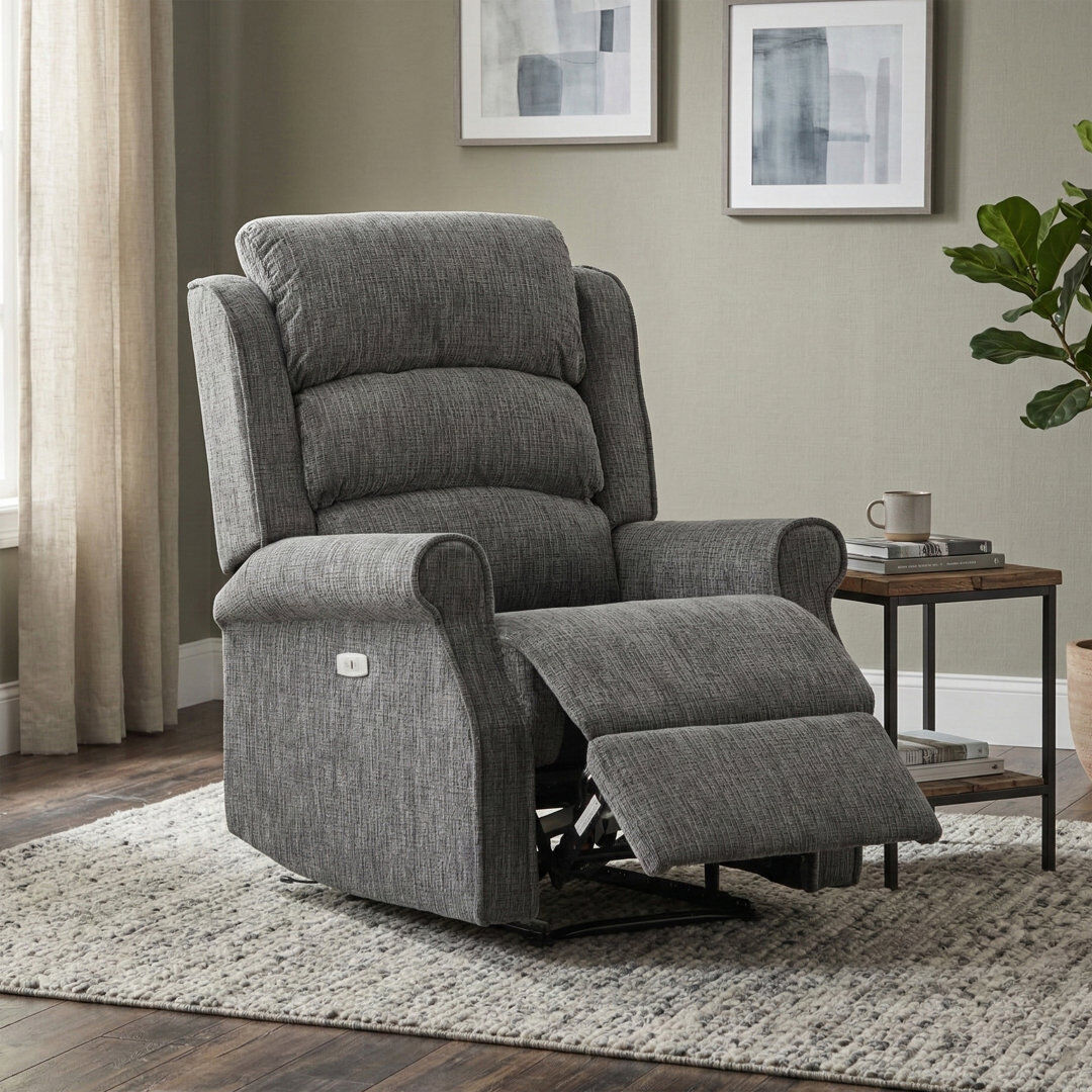 Lark Manor Constantino 79 cm Wide Recliner Grey 106cm H X 79cm W X 90cm D