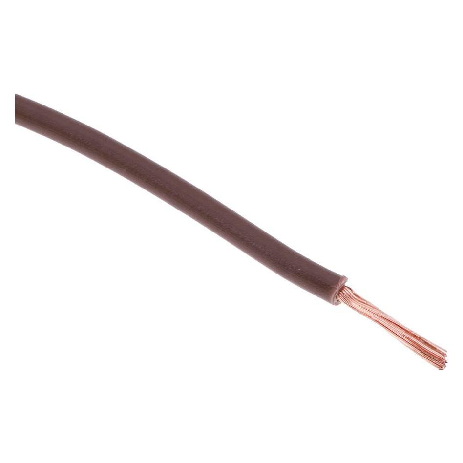 RS PRO Normierte Aderleitung Ø 3mm / 1 mm² Kupfer, Braun 32 / 0,2 mm Litzen, 100m (100 m) (1805933)
