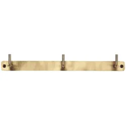 IB Laursen Hakenleiste antikes Messing, 30,5 x 4,5 cm, 3 Haken silber