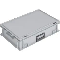 Lockweiler, Aufbewahrungsbox, Kunststoffkoffer L600xB400xH163 mm PP 1 Griff Schiebeverschluss grau 33 l (33 l, 60 x 40 x 16.30 cm)
