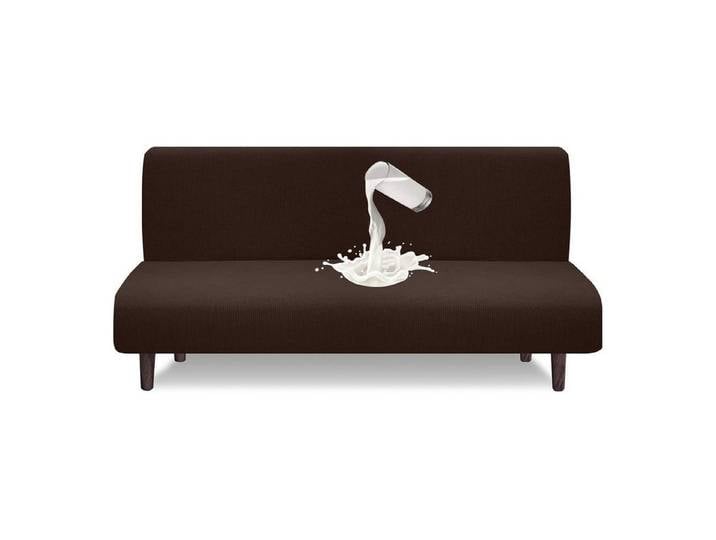 LuxusKollektion Hängedekoration Futon Abdeckung wasserdicht armlos Anti Rutsch Schlafsofa Schokolade