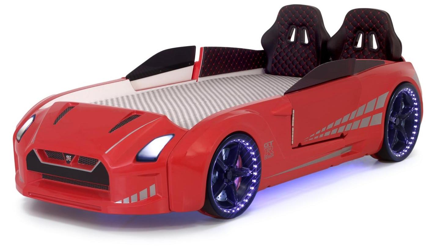 Kinder Autobett GT-V mit Türen Inkl. Bluetooth in Rot