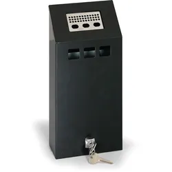Aschenbecher zum Aufhängen an die Wand, schwarz