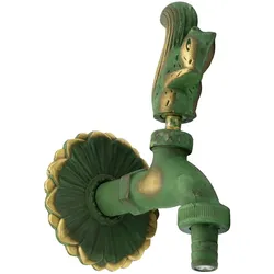 Stabilo Sanitär Auslaufhahn Nostalgie 1/2` AG Messing Eichhörnchen mit Schlauchtülle