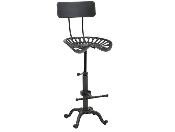 Mendler Barhocker HWC-N26 Metall - schwarz-Silber