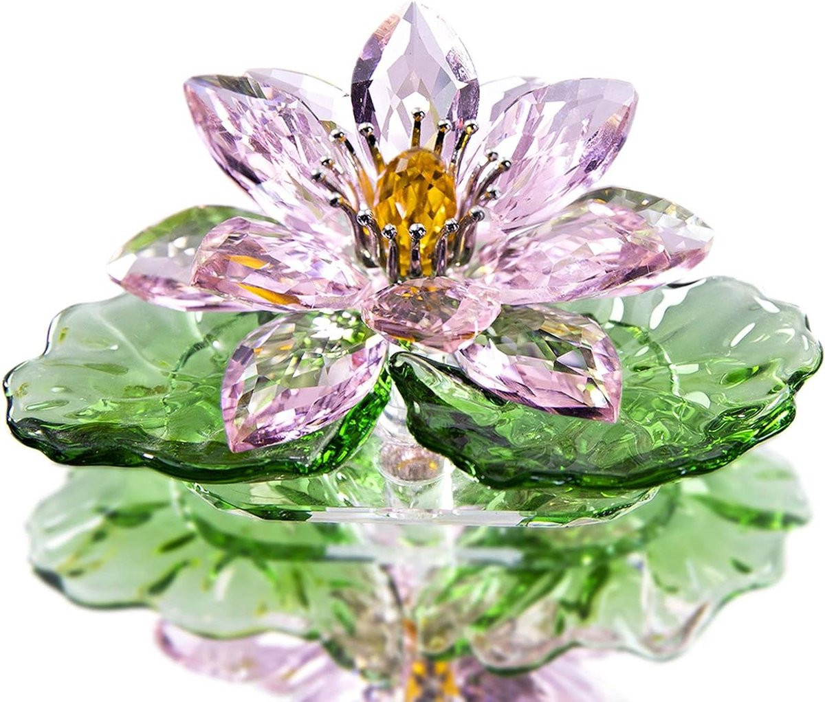 Cosensi Roze kristallen lotusbloem woondecoratie voor Feng Shui