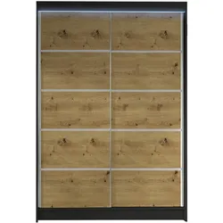 SCHWEBETÜRENSCHRANK Lino IV mit RGB LED Beleuchtung