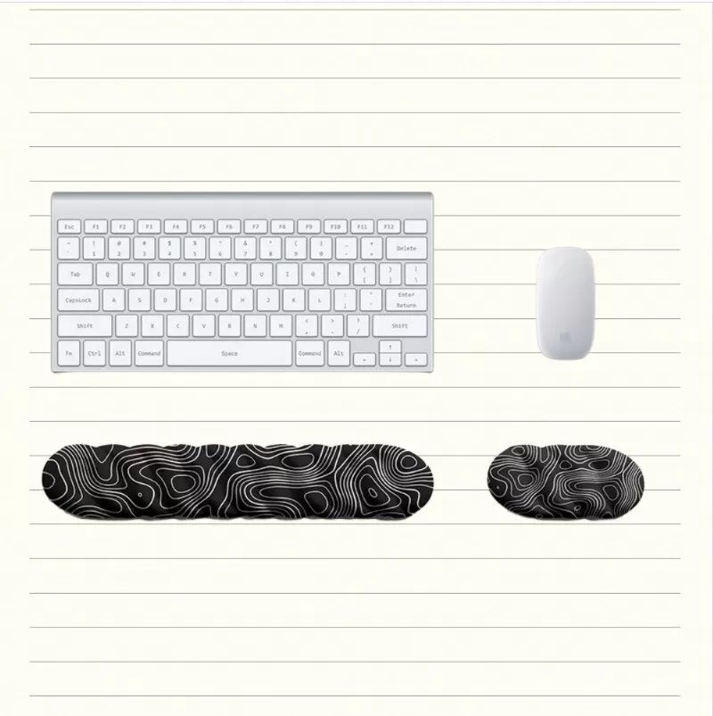 INF Ergonomische Tastatur-Handgelenkauflage und Mauspad-Kombination zur Entlastung bei Handermüdung im Büro Mehrfarbig3
