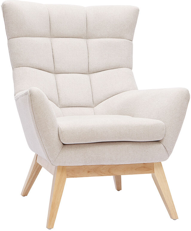 Miliboo Sessel Skandinavisch beige aus Holz BRODY