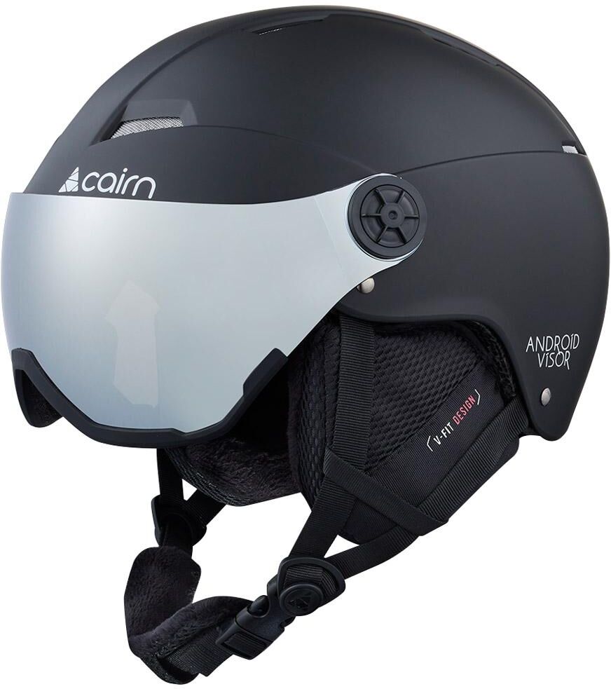Cairn  - Android Visor Mat Black - S - Casque de ski avec visière
