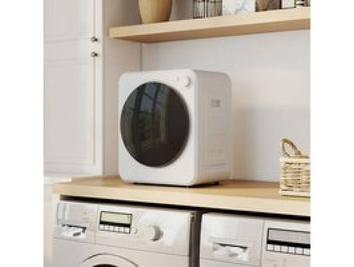 Sèche-linge à évacuation – mini – 4 kg – 5 programmes – 800W/400W – blanc – tambour inox réversible
