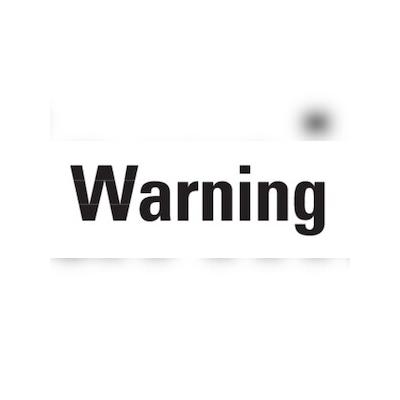 Aufkleber Gefahrstoffetiketten, Signalwort: Warning, auf Rolle à 500 Stück - 90 x 35 mm Folie selbstklebend