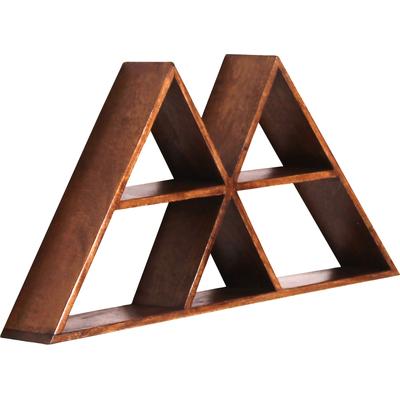 Wandregal MÖBILIA, braun, B:70cm H:35cm T:10cm, Massivholz, Regale, Wandregal