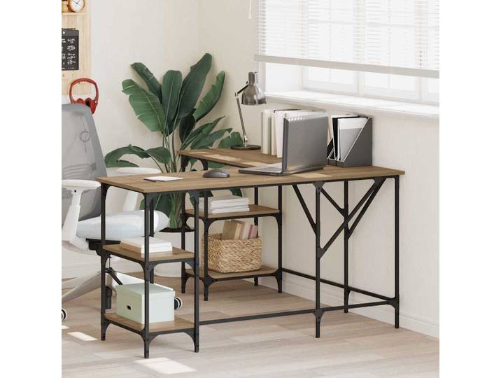 vidaXL Schreibtisch Artisan-Eiche 139 x 139 x 75 cm Holzwerkstoff